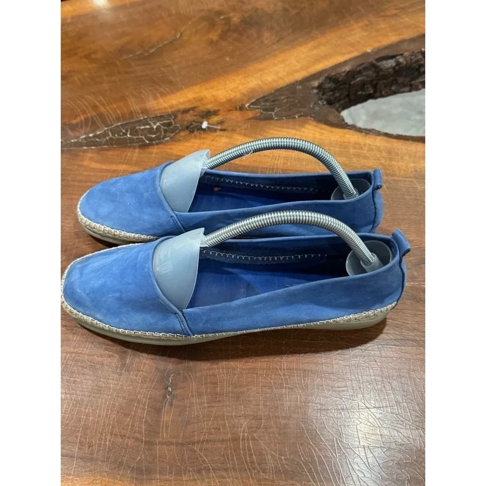 The Flexx Women's Blue Suede Espadrille Flats – Size EU 8 ½ / US 11_2